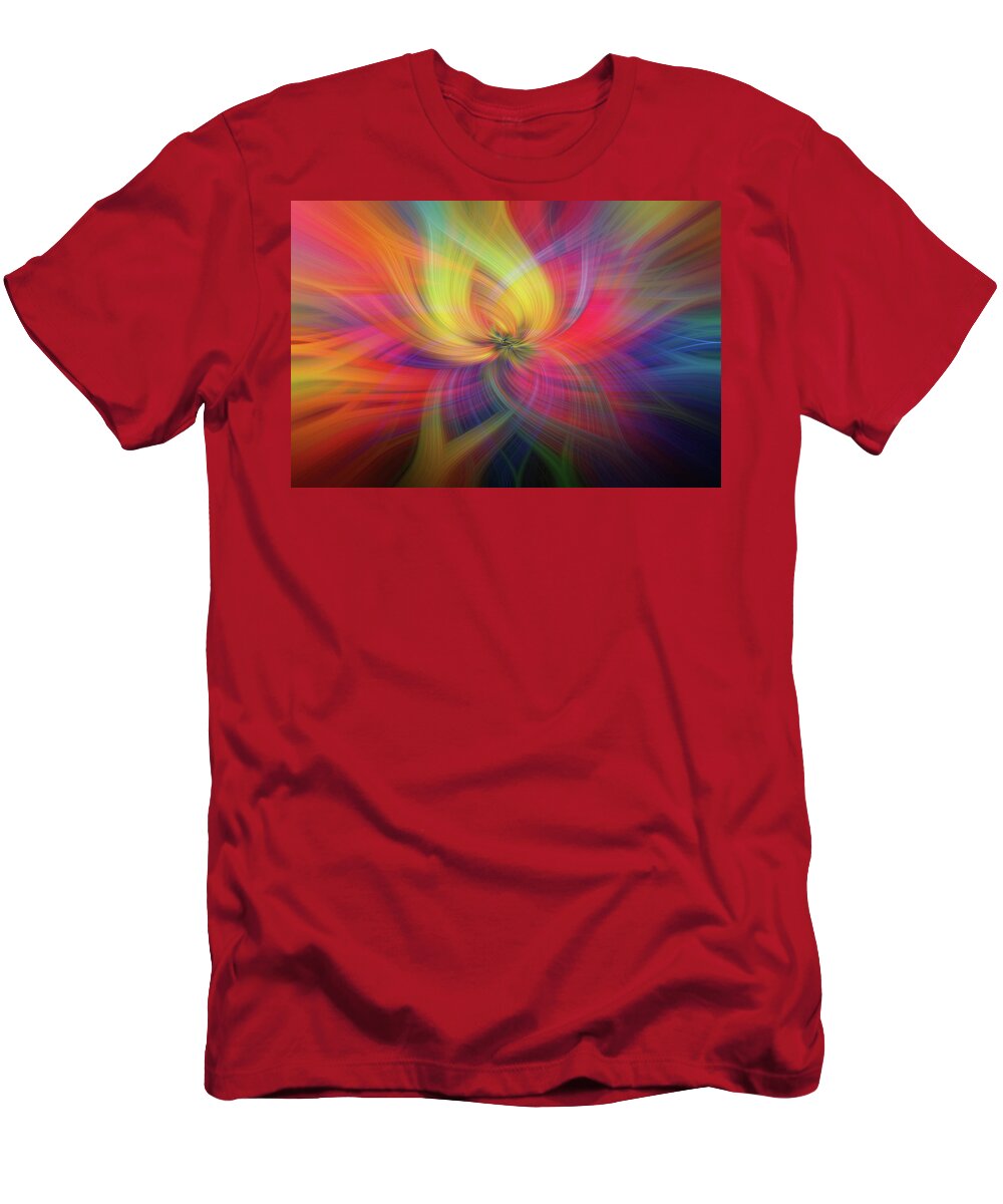 Jenny Rainbow Fine Art Photography T-Shirt featuring the photograph Rainbow Flower of Passion by Jenny Rainbow