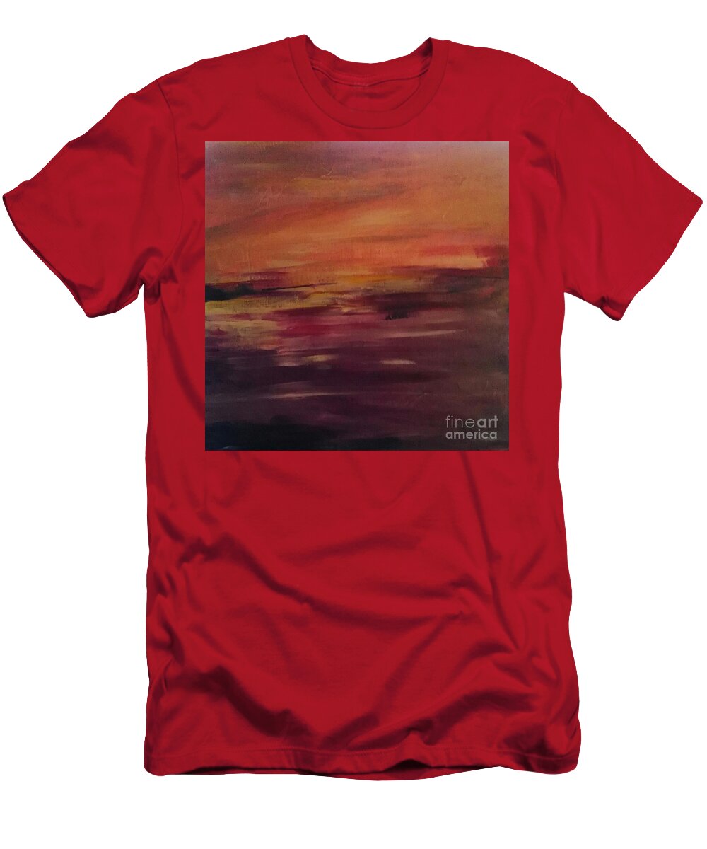Abstract T-Shirt featuring the painting Raw Emotions by Sherry Harradence