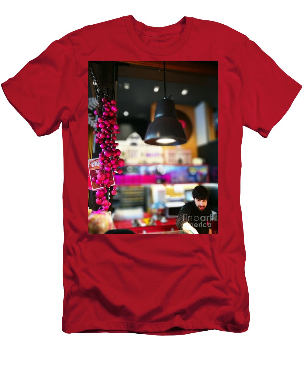Daily Life T-Shirt featuring the photograph Red baubles by Jarek Filipowicz