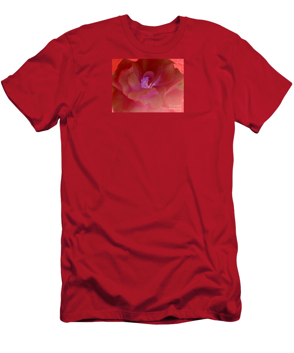 Rose T-Shirt featuring the digital art Red Beauty by Helena Tiainen