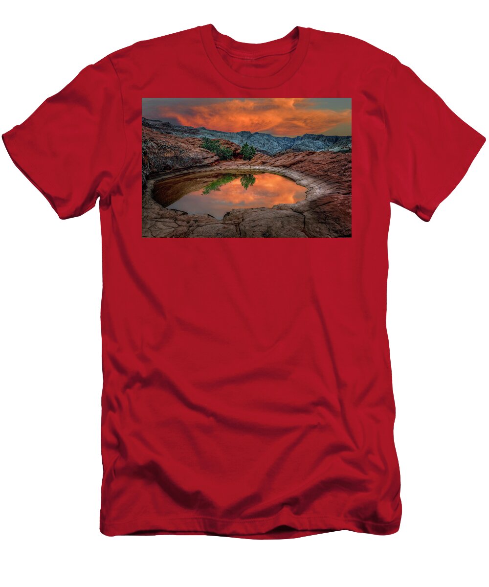 Red Canyon T-Shirt featuring the photograph Red Canyon Reflection by Michael Ash