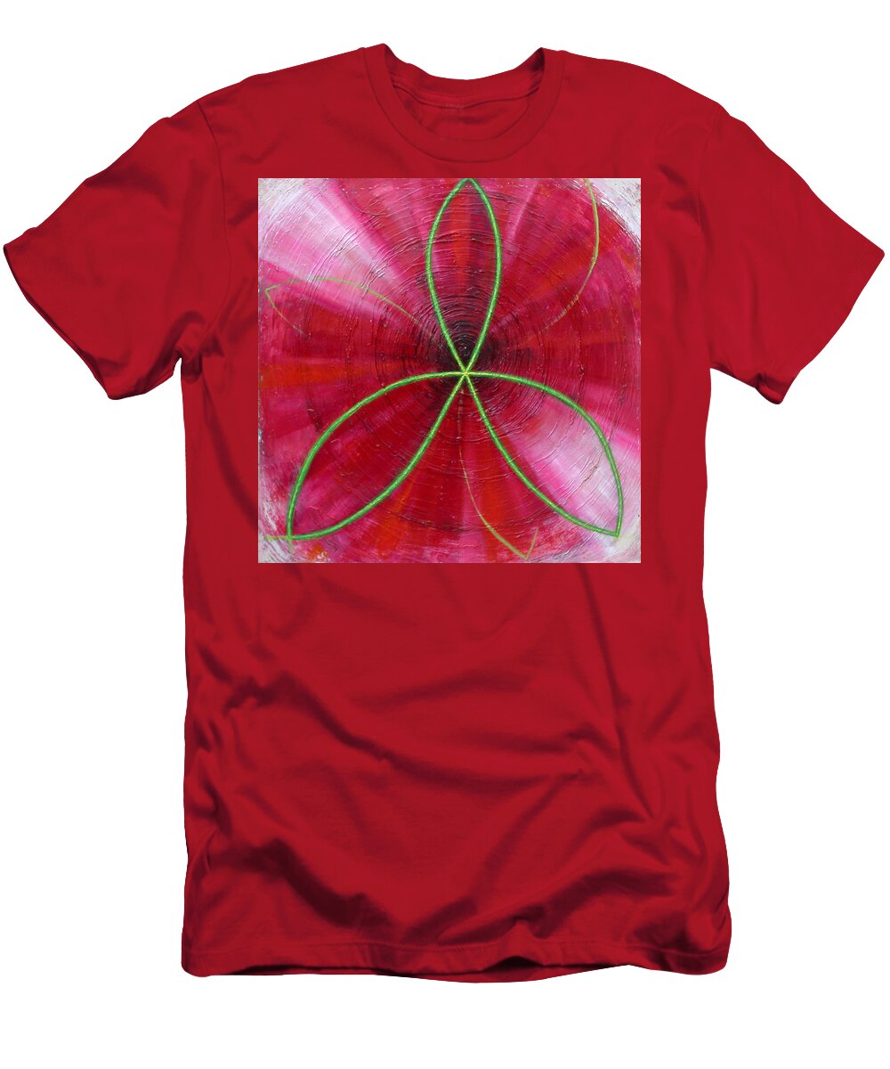Colors T-Shirt featuring the painting Red Chakra by Anne Cameron Cutri
