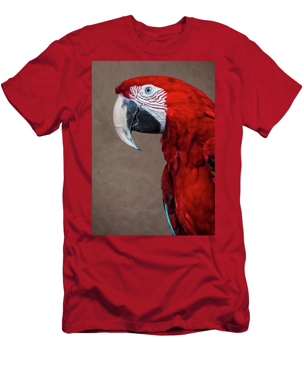 Bird T-Shirt featuring the photograph Red Macaw by Mark Myhaver