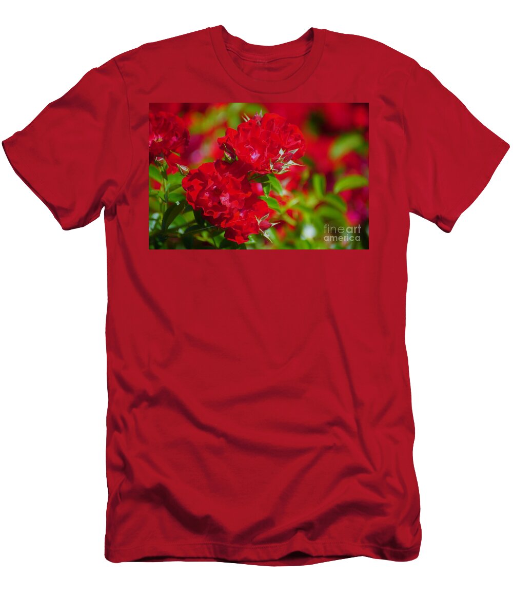 Red T-Shirt featuring the photograph Red Roses by Merle Grenz