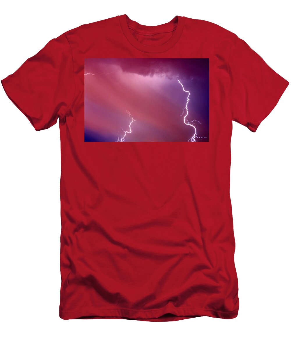 Sky T-Shirt featuring the photograph Red Storm by Anthony Jones