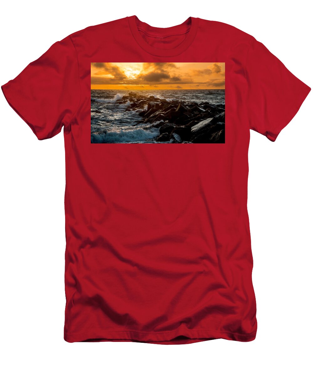 Sky T-Shirt featuring the photograph Redondo Beach Sunset by Ed Clark