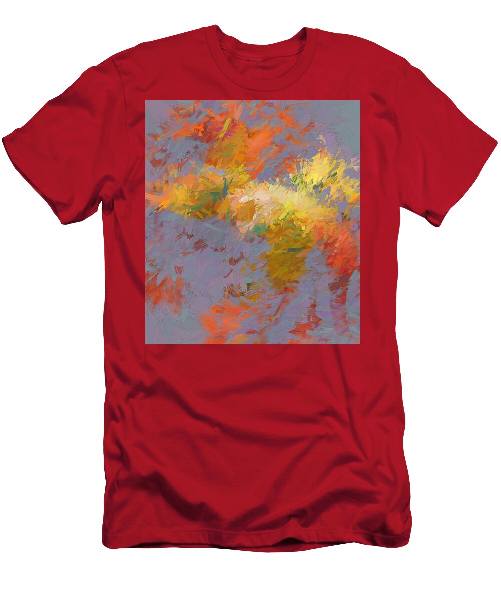 Abstract T-Shirt featuring the photograph Riderless Horse by Steven Parker