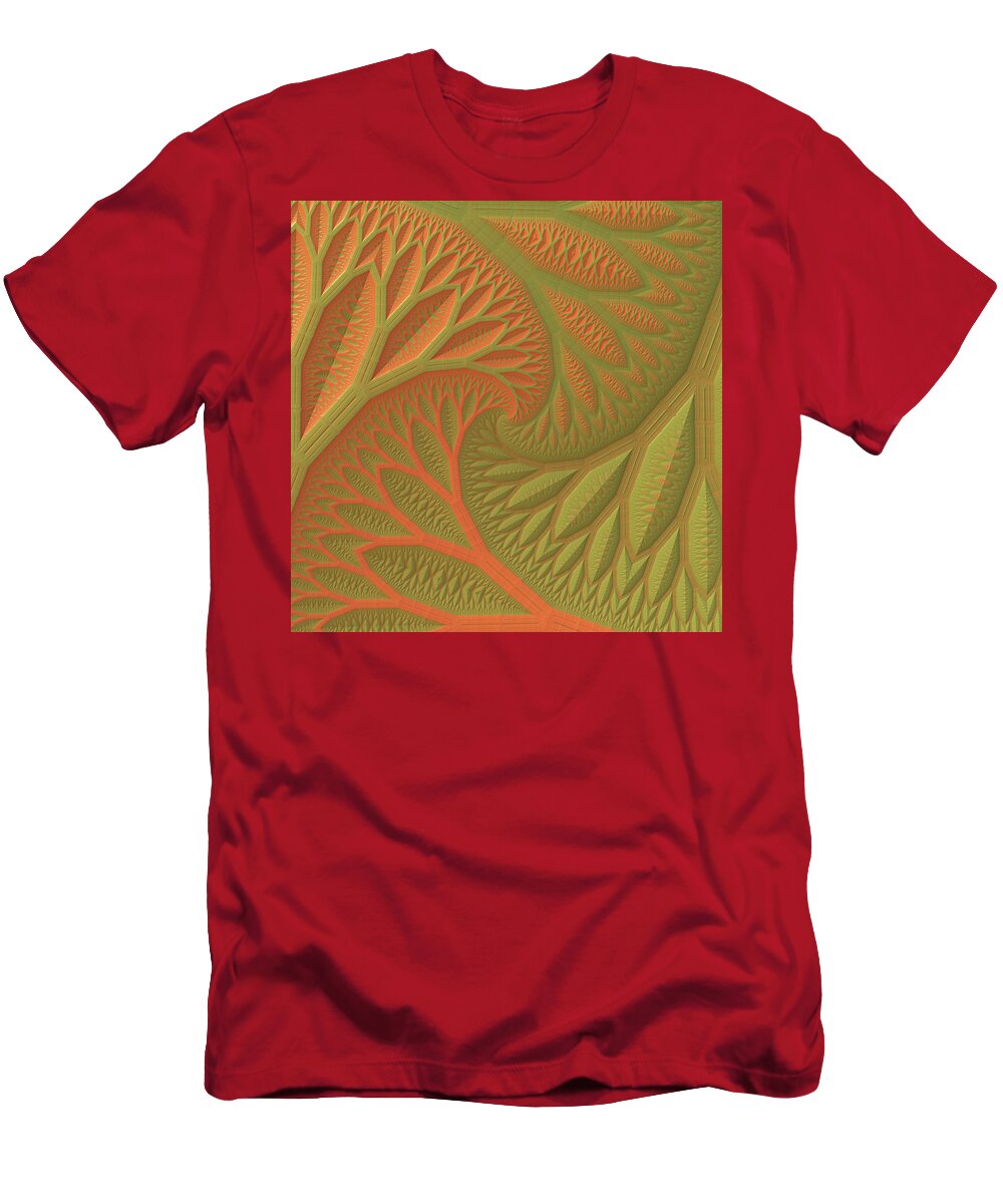 Fractal T-Shirt featuring the digital art Ridges and Valleys by Lyle Hatch