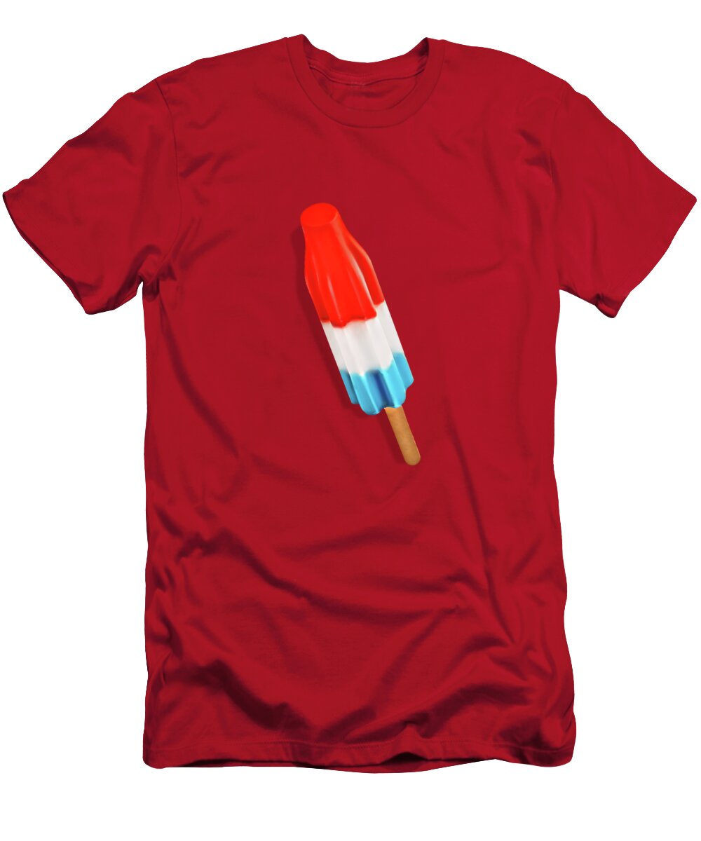 Rocket Pop T-Shirt featuring the painting Rocket Pop Pattern by Little Bunny Sunshine
