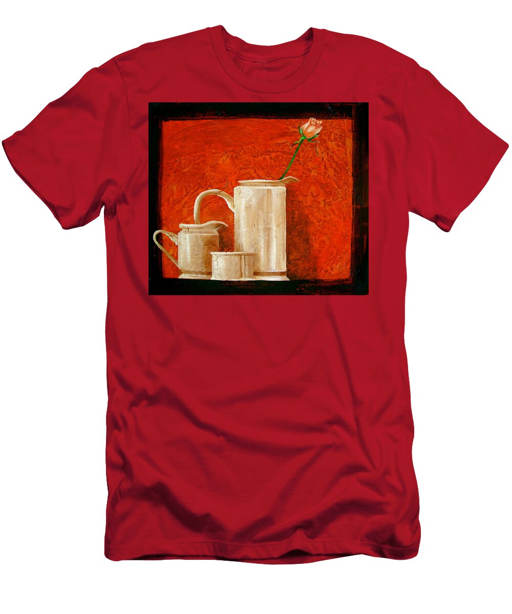 Beautiful Art T-Shirt featuring the painting Rose by Laura Pierre-Louis