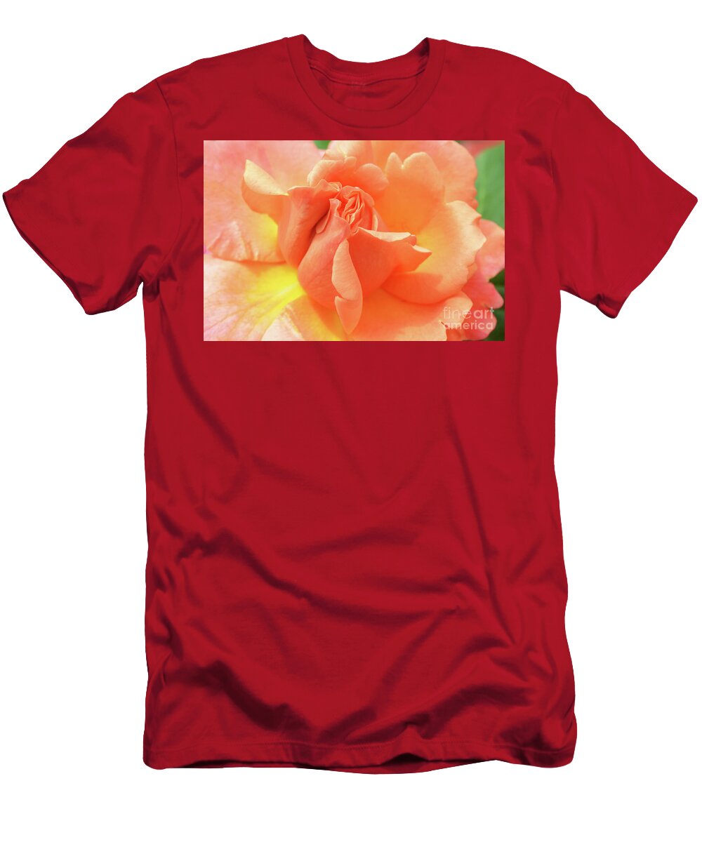 Rose T-Shirt featuring the photograph Rose Portrait - Easy Does It by Regina Geoghan