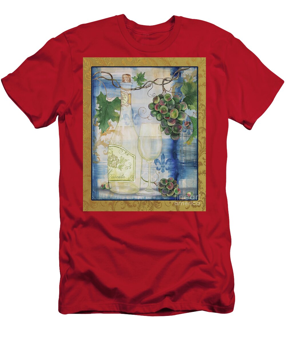 Wine T-Shirt featuring the painting Royal Wine-C by Jean Plout