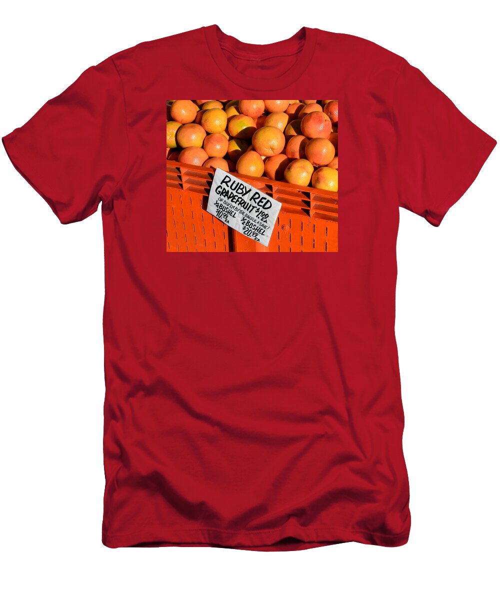 Ruby Red Grapefruit T-Shirt featuring the photograph Ruby Red Graprfuit by David Lee Thompson