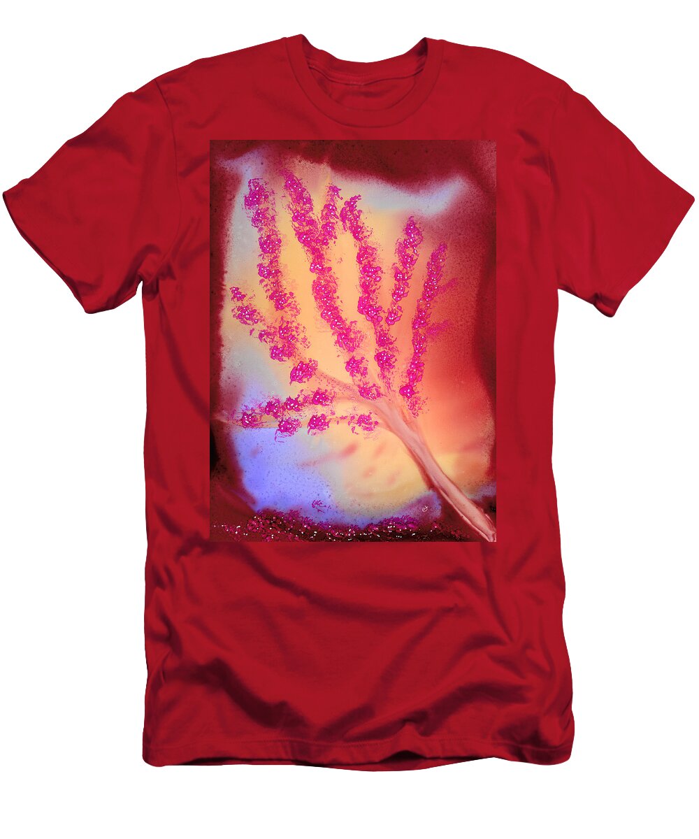 Tree T-Shirt featuring the painting Sakura by Eli Tynan