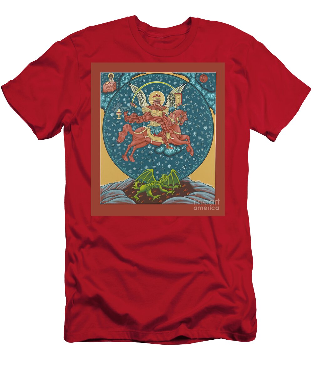 San Miguel De Socorro T-Shirt featuring the painting St. Michael of the Apocalypse 222 by William Hart McNichols