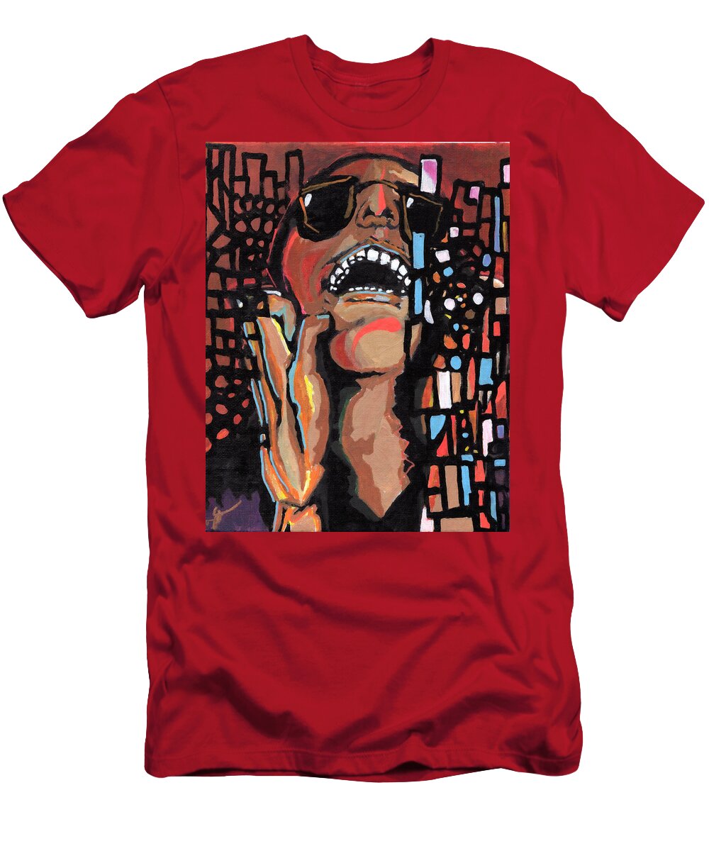 Abstract T-Shirt featuring the painting Saved by Amy Shaw