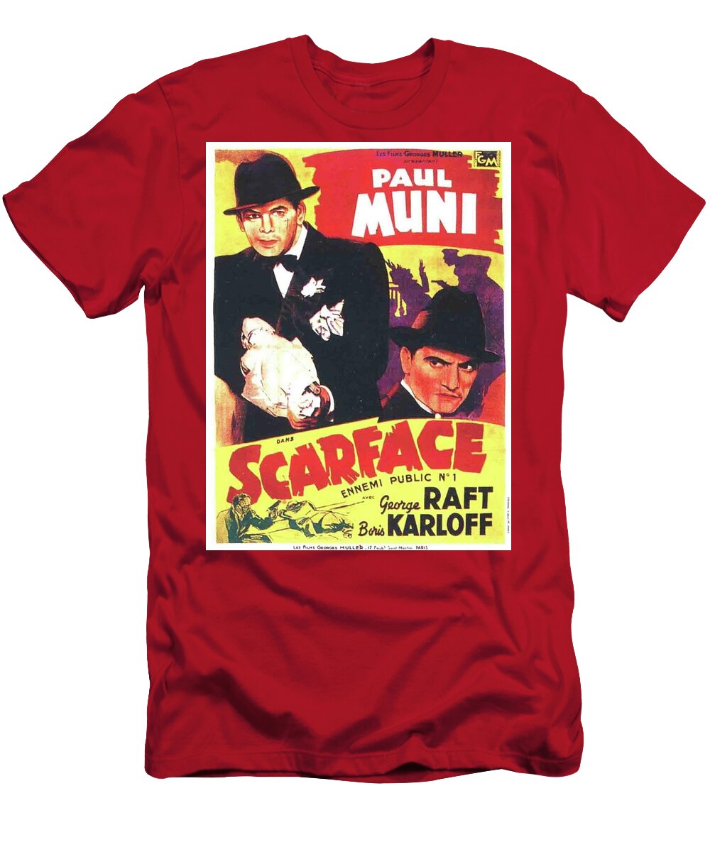  Scarface 1932 French Revival Unknown Date T-Shirt featuring the photograph Scarface 1932 French revival unknown date by David Lee Guss