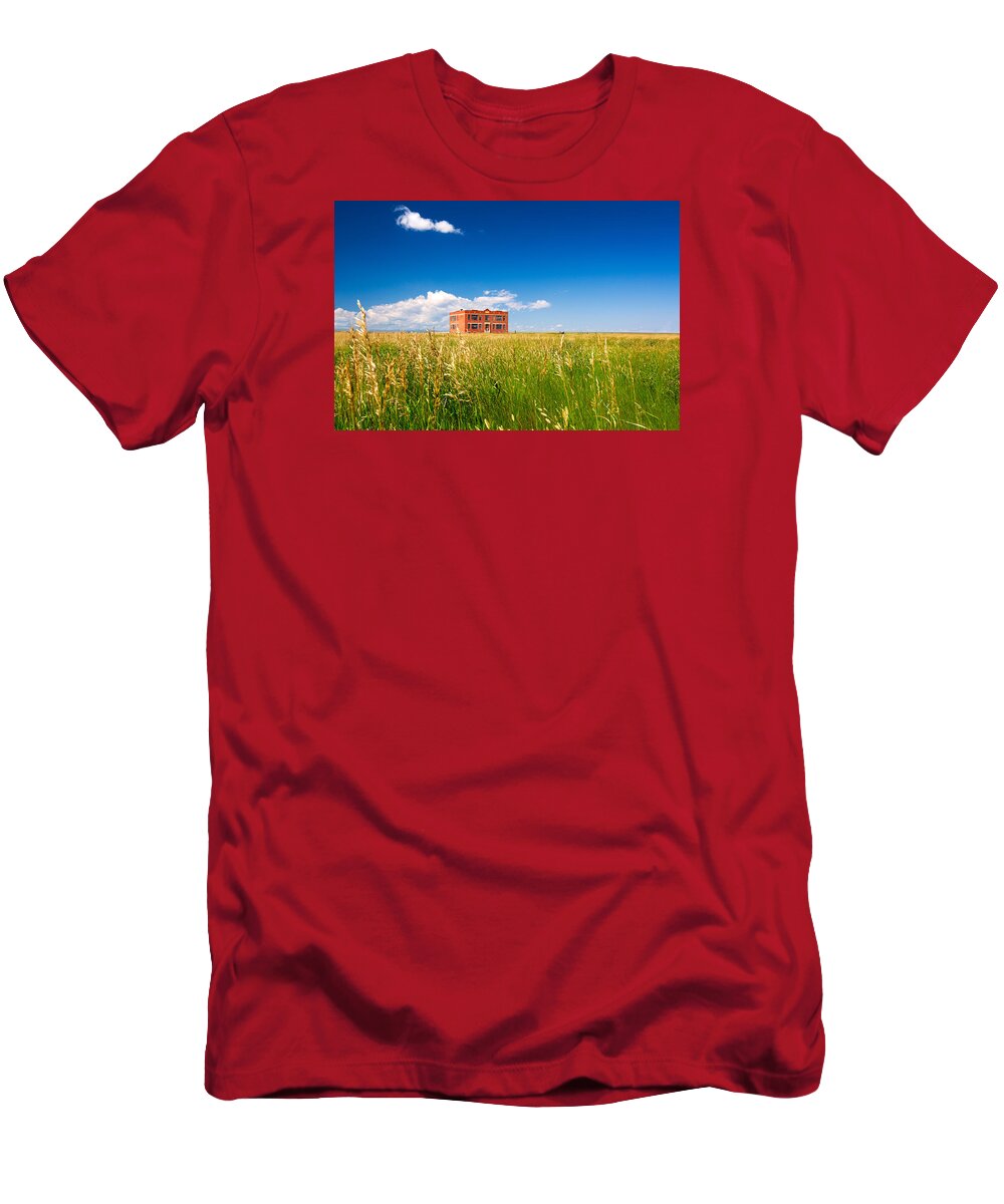Old T-Shirt featuring the photograph School Abandoned by Todd Klassy