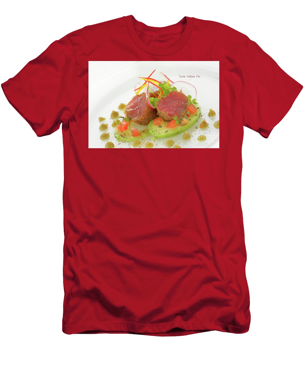 Seafood T-Shirt featuring the photograph Seafood Tuna yellow fin Maldives by Bernd Lippert