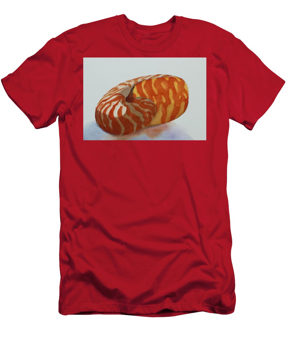 Shells T-Shirt featuring the painting Shells 2 by Judy Mercer