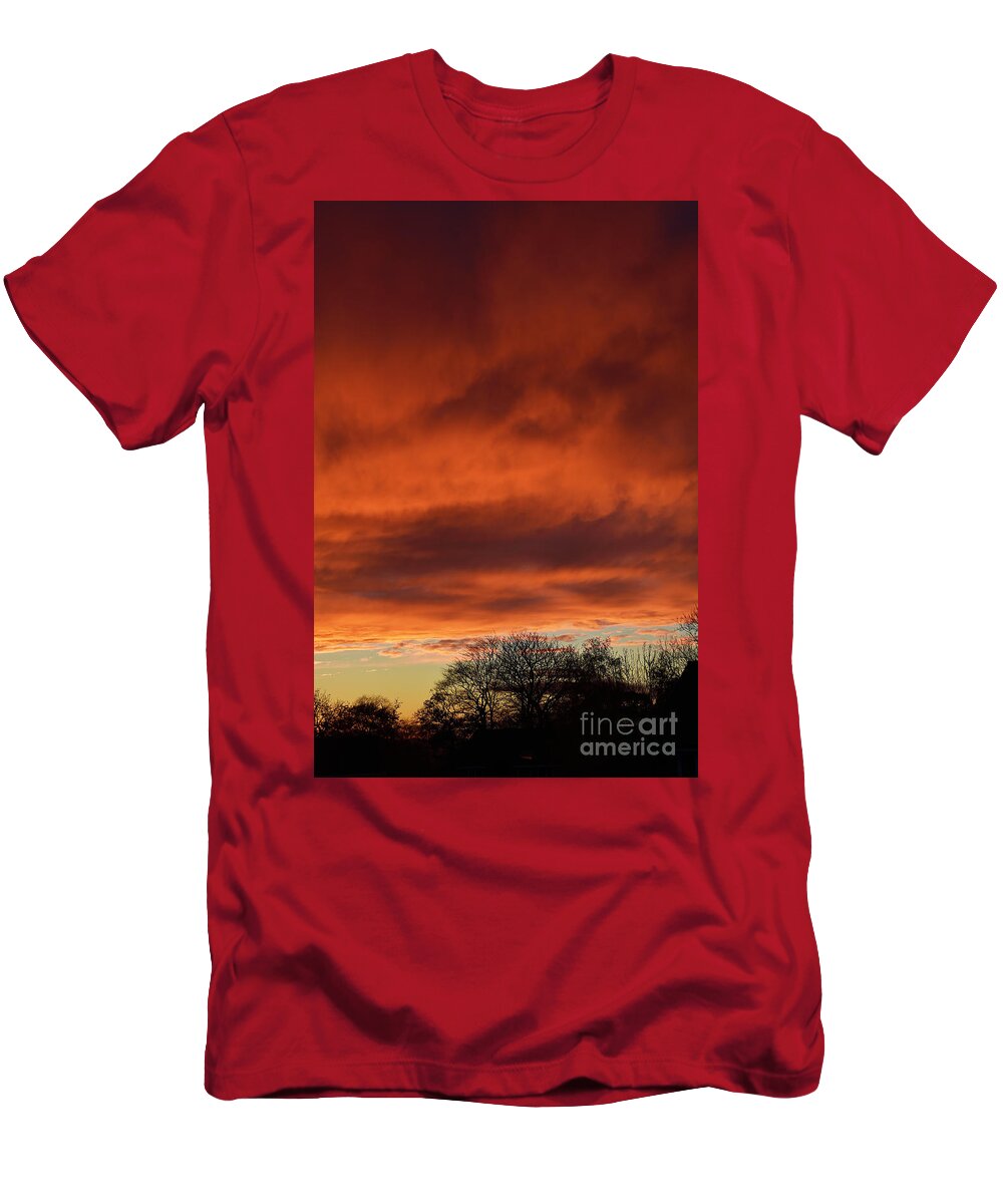Majestic Sunset That Lasts Only A Moment T-Shirt featuring the photograph Majestic Sunset that lasts only a Moment by Brenda Kean
