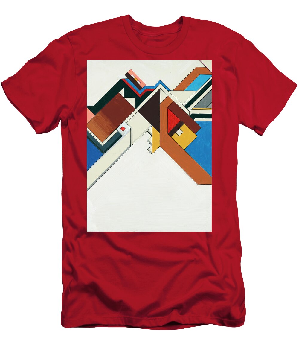 Abstract T-Shirt featuring the painting Sinfonia dell Citta - Part 3 by Willy Wiedmann