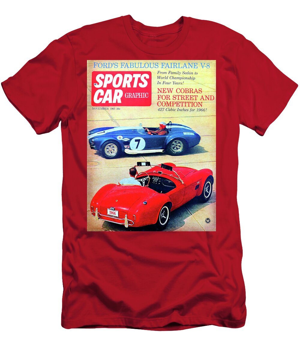 Sport Car Graphics Magazine T-Shirt featuring the photograph Sports Car Graphic mag 1965 by David Lee Thompson
