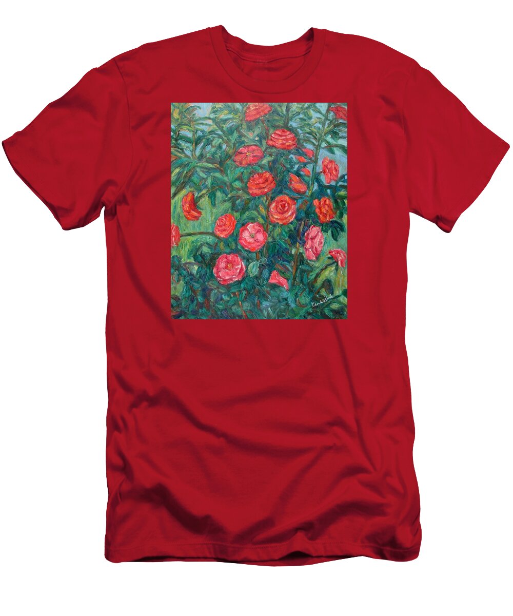 Rose T-Shirt featuring the painting Spring Roses by Kendall Kessler