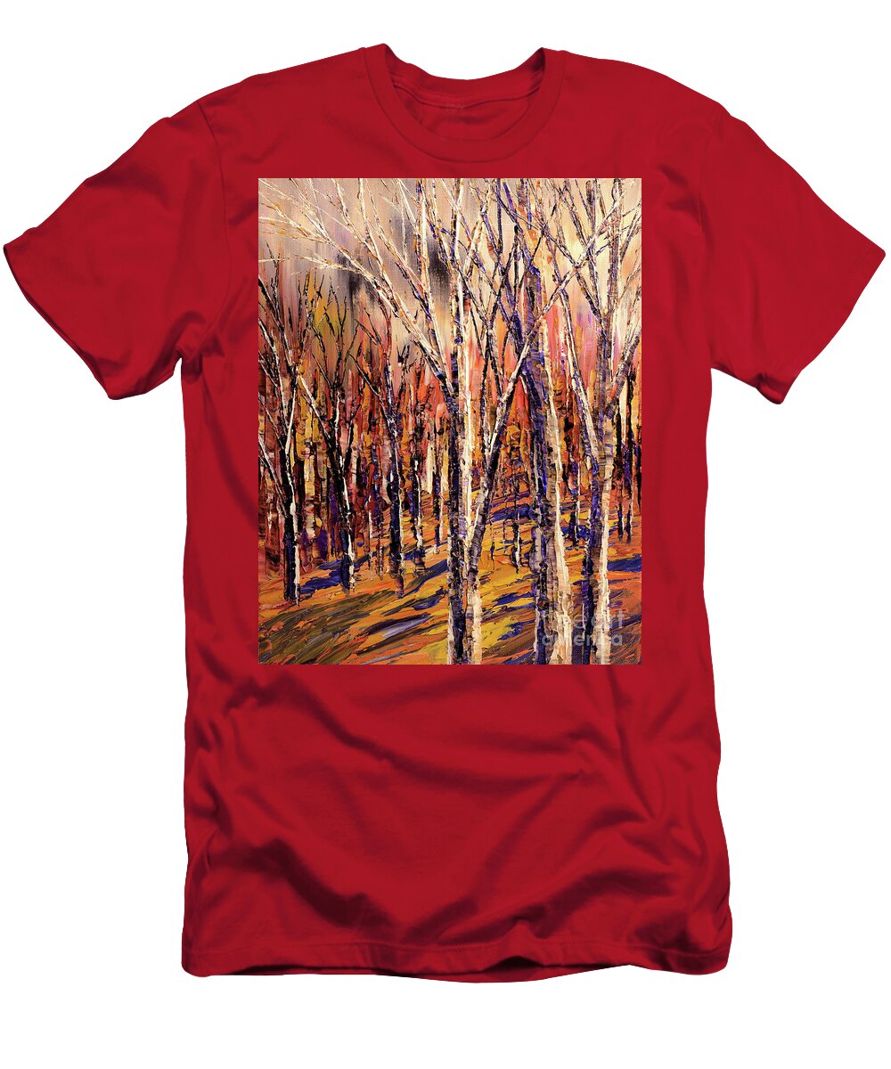 Forest T-Shirt featuring the painting Squirrel Supermarket by Tatiana Iliina