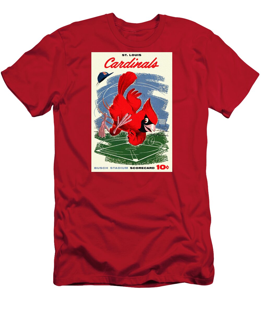 St. Louis Cardinals Vintage 1958 Scorecard T-Shirt by Big 88 Artworks -  Pixels