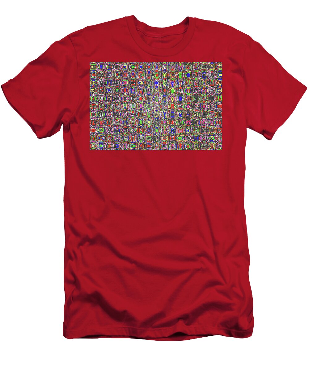 Color Play On Butternut Squash Abstract T-Shirt featuring the digital art Stained Glass Digital by Tom Janca
