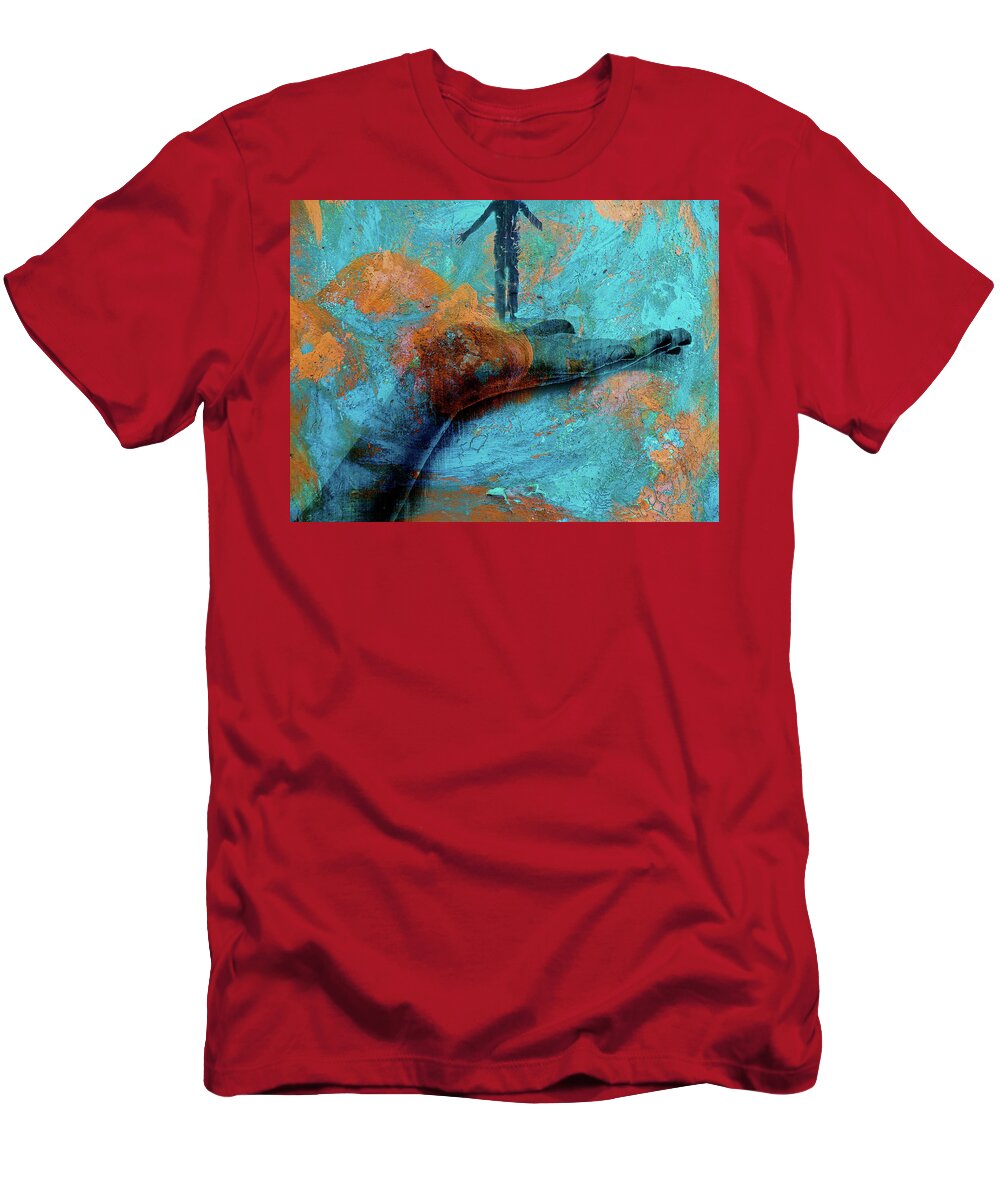 Hand T-Shirt featuring the photograph Standing at the hand by Gabi Hampe