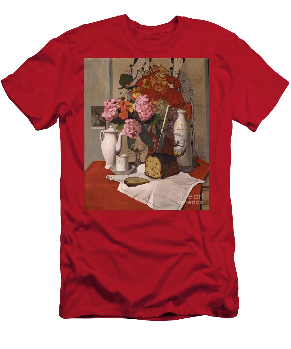 Japonisme T-Shirt featuring the painting Still Life with Flowers, 1925 by Felix Vallotton