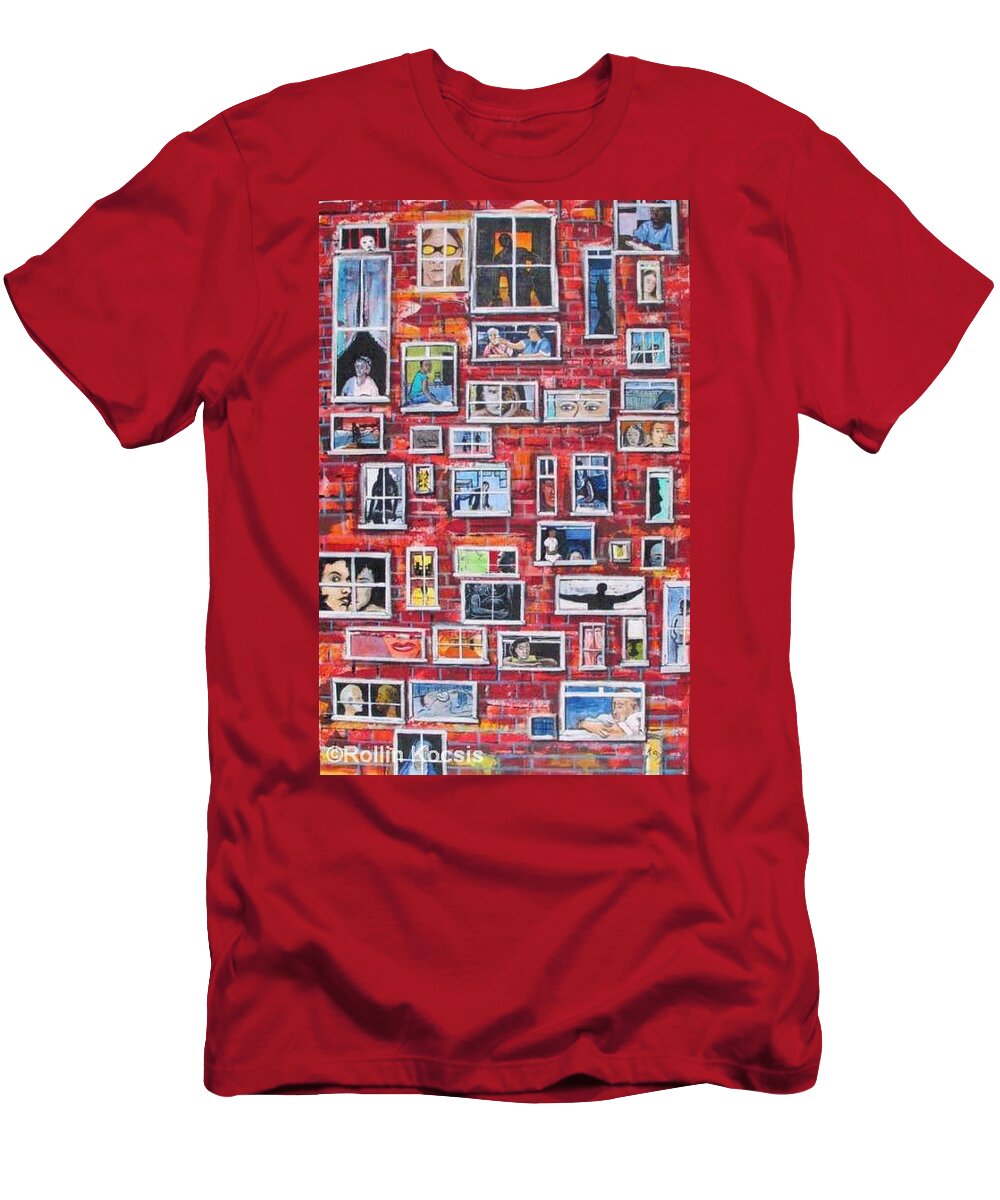 People T-Shirt featuring the painting Stories by Rollin Kocsis