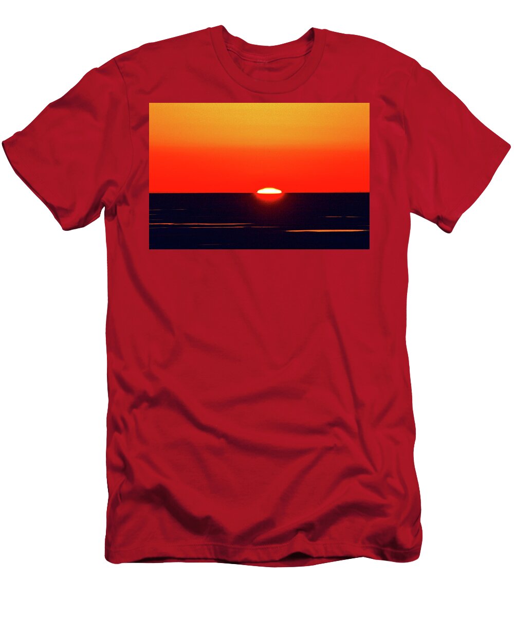 Abstract T-Shirt featuring the digital art Sun At the Horizon Three by Lyle Crump