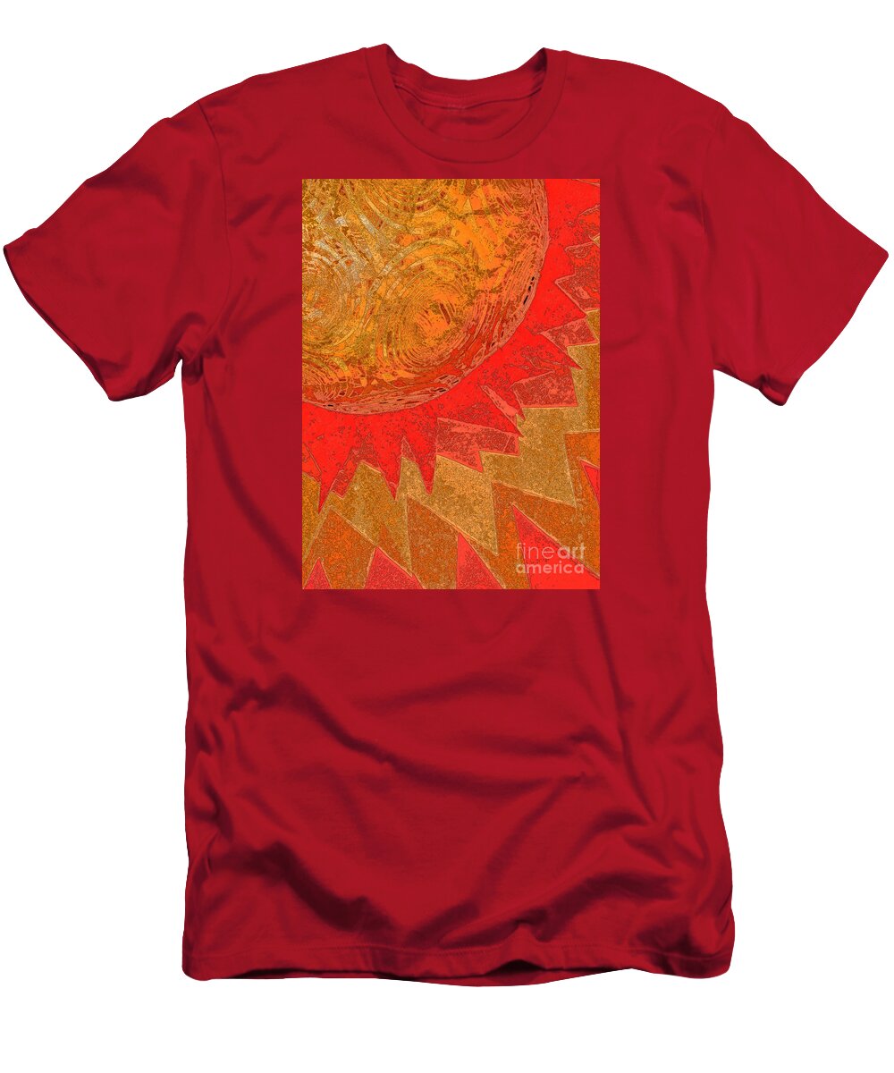  T-Shirt featuring the mixed media Sunburst by jammer and jrr by First Star Art
