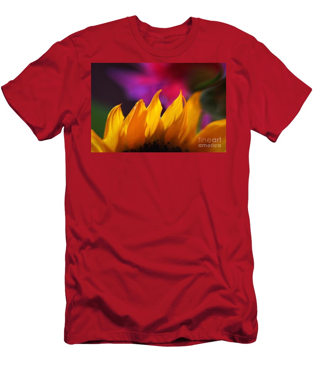 Unassuming T-Shirt featuring the photograph Sunflower Madness by Arthur Miller