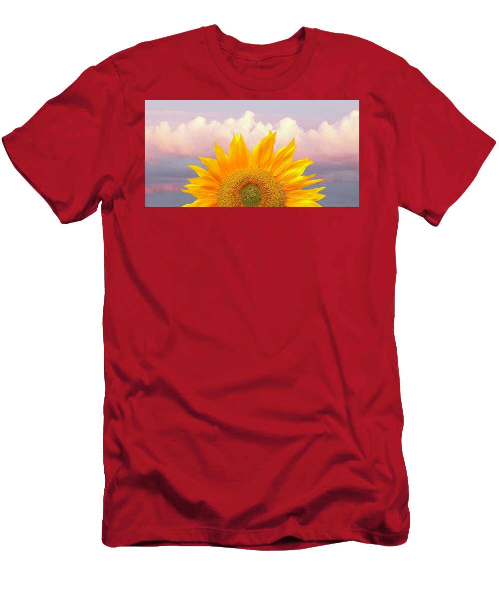 Sunflower T-Shirt featuring the photograph Sunflower Sunrise Panoramic by Gill Billington