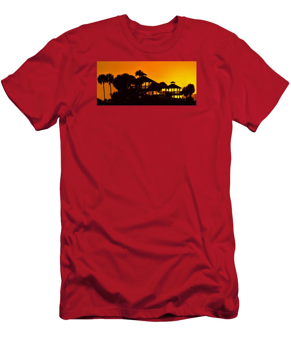 Sunrise T-Shirt featuring the photograph Sunrise At Barefoot Park by Don Durfee