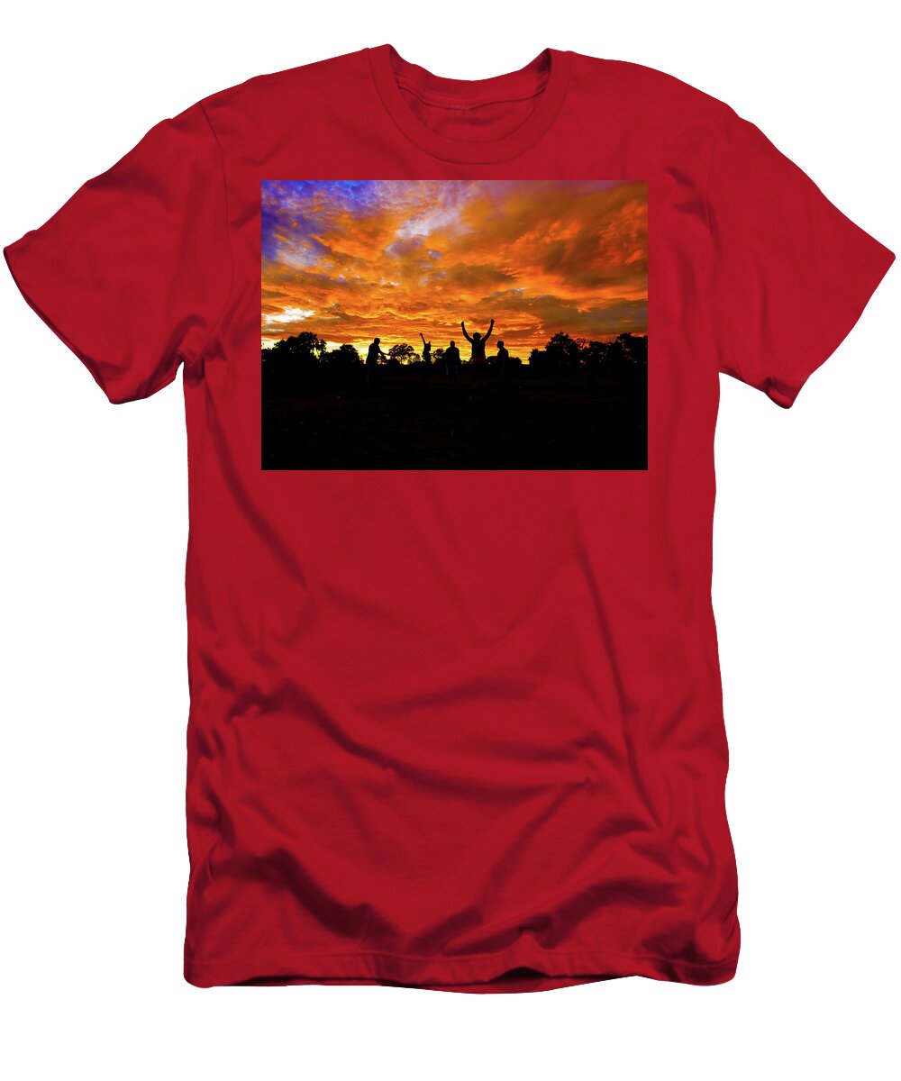 Picturesque T-Shirt featuring the photograph Sunrise landscape in Tanzania by Marek Poplawski