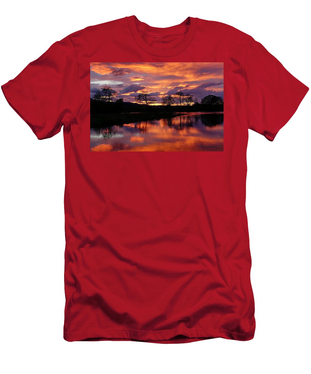 Sunset T-Shirt featuring the photograph Sunset Reflections by Inge Riis McDonald