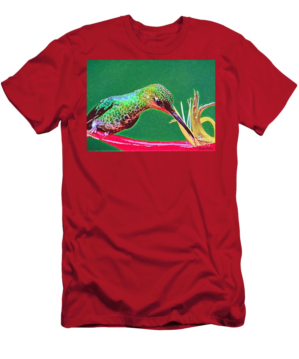 Hummingbird T-Shirt featuring the digital art Sweet Nectar by Denise Railey