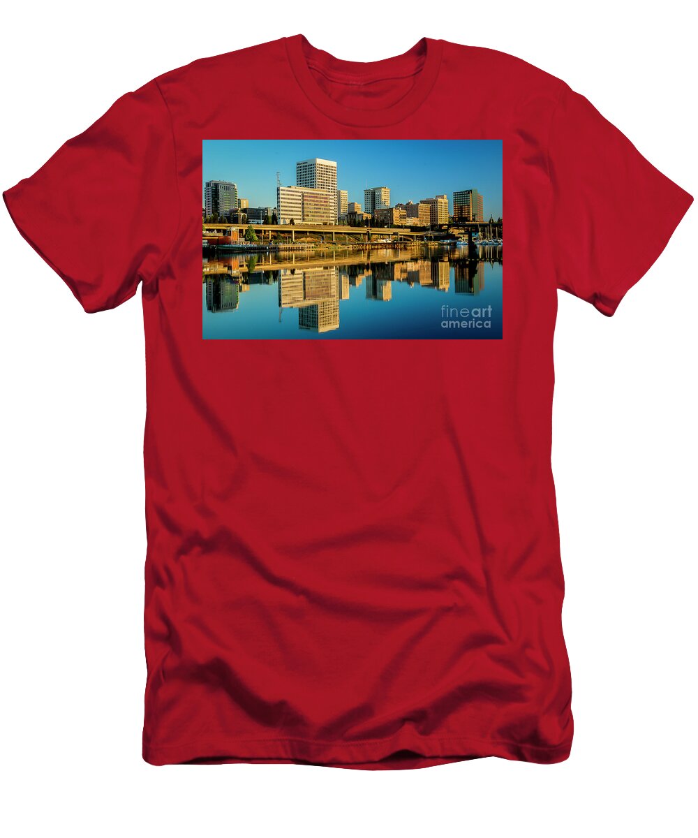 Cityscapes T-Shirt featuring the photograph Tacoma's Waterfront,Washington by Sal Ahmed