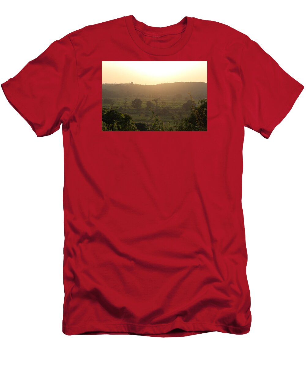 Devi Temple T-Shirt featuring the photograph Tansa Valley, Vajreshwari from the Devi Temple Complex by Jennifer Mazzucco