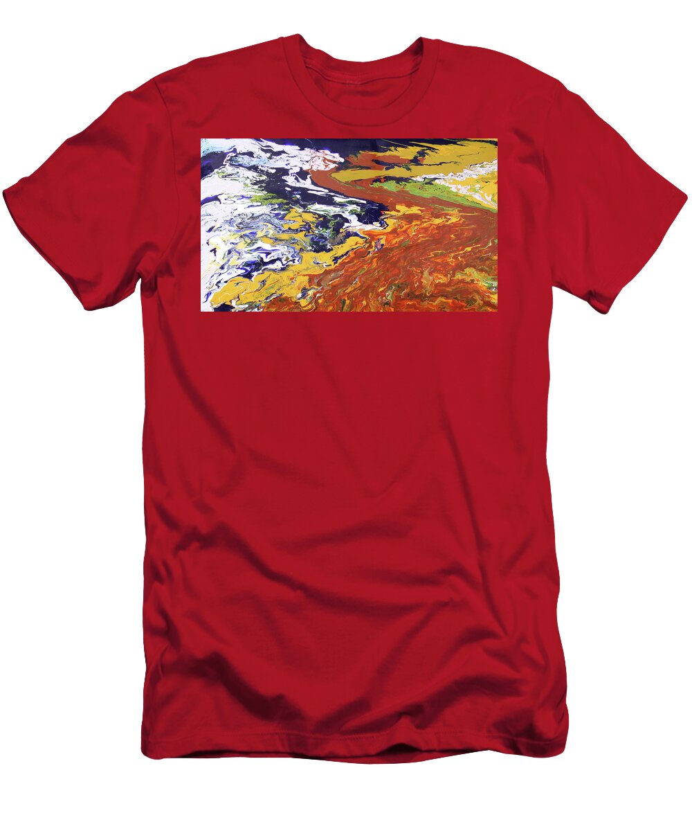 Fusionart T-Shirt featuring the painting Tectonic by Ralph White