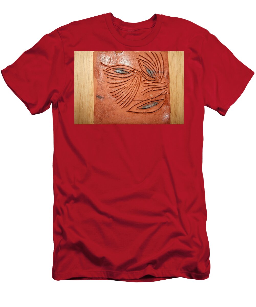 Jesus T-Shirt featuring the ceramic art Tell Eye - Tile by Gloria Ssali