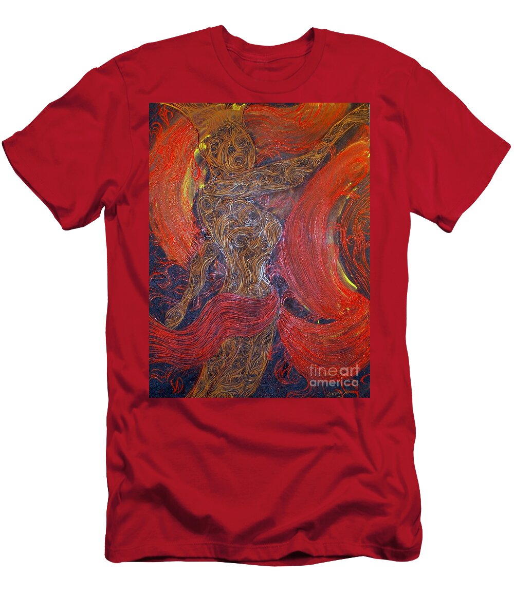 Tree T-Shirt featuring the painting The Belly Dancer by Stefan Duncan