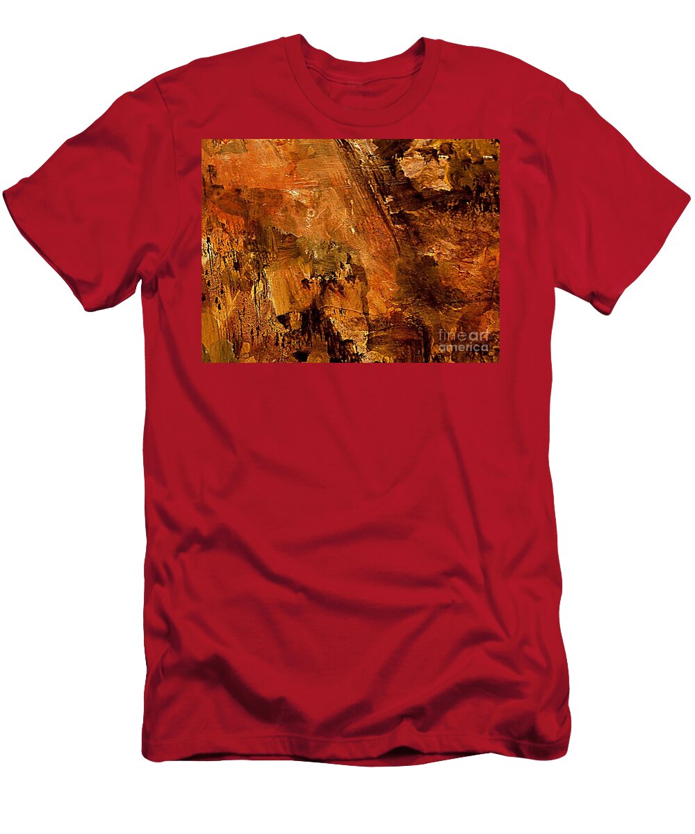 Abstract Mountain Painting In Gouache T-Shirt featuring the painting The Cliff Dwellers by Nancy Kane Chapman
