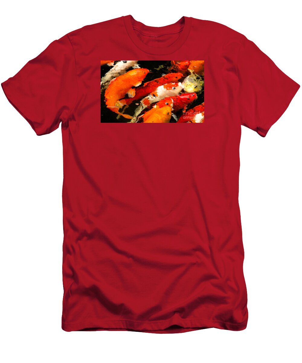 Koi T-Shirt featuring the photograph The Gathering by Marilyn Cornwell