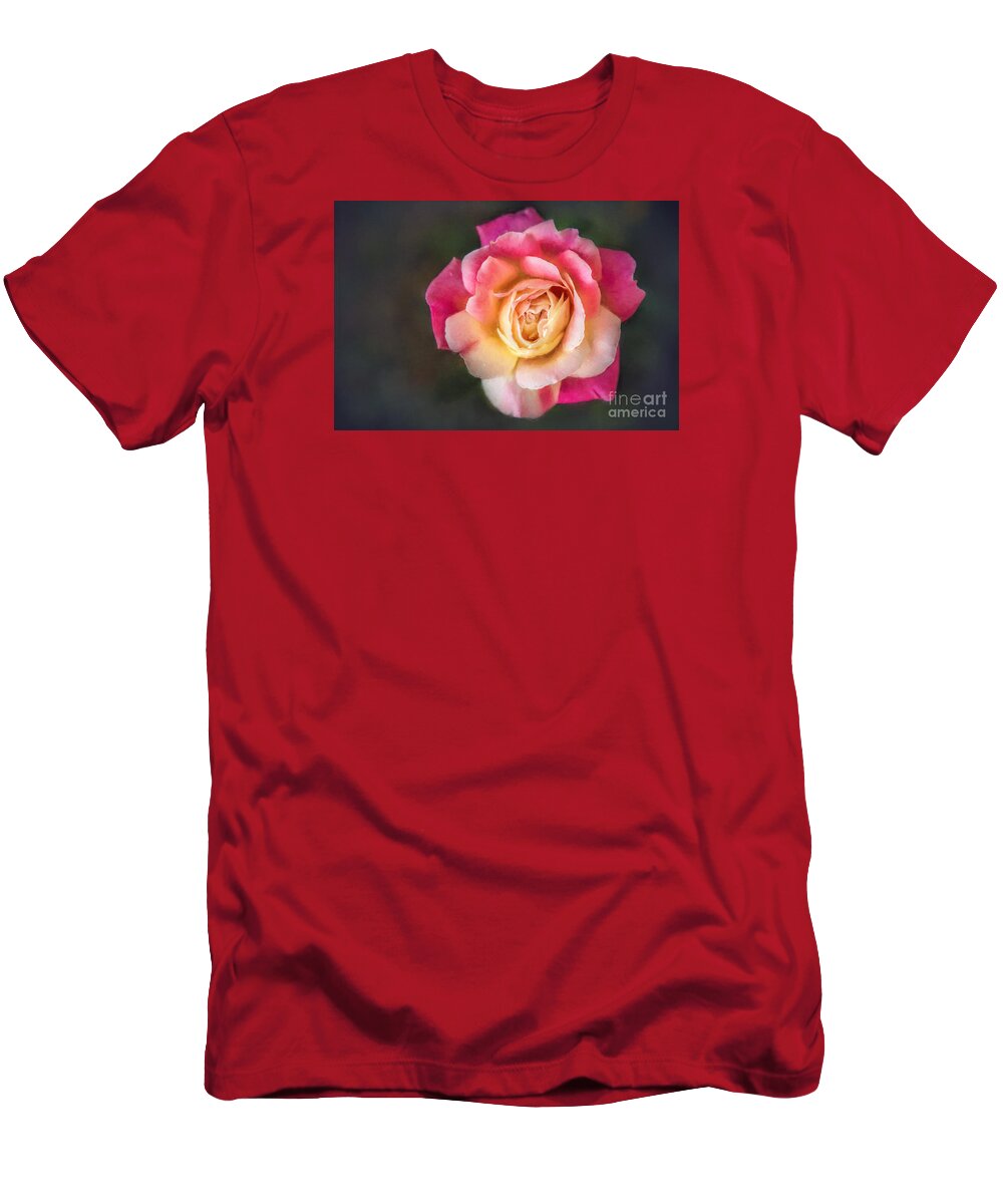 Nature T-Shirt featuring the photograph The Last Rose of Summer, Painting by Sharon McConnell